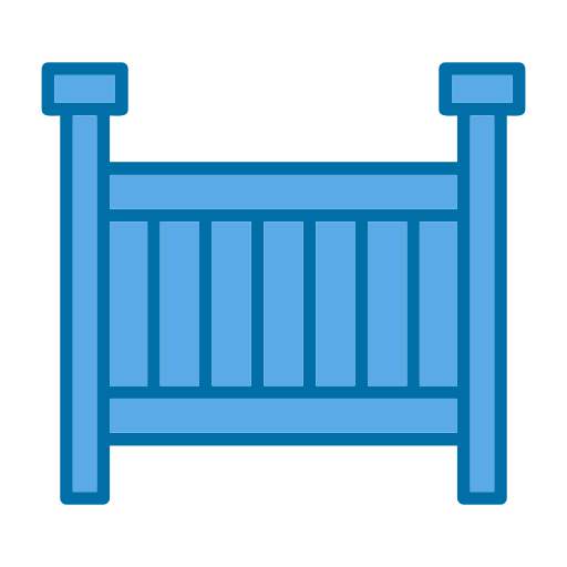 Crib Generic color lineal-color icon