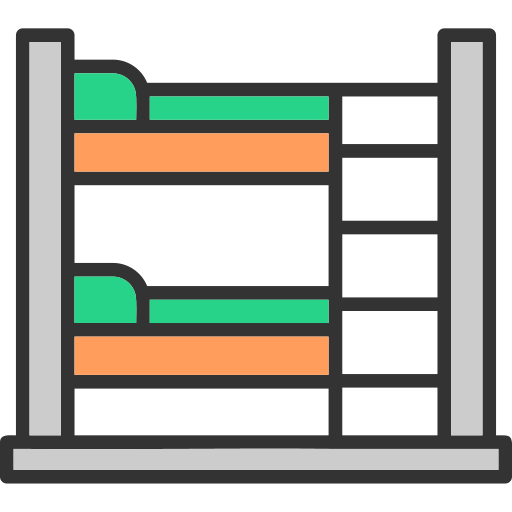 Bunk bed Generic color lineal-color icon