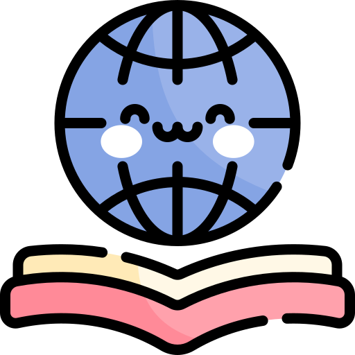 enciclopedia Kawaii Lineal color icono