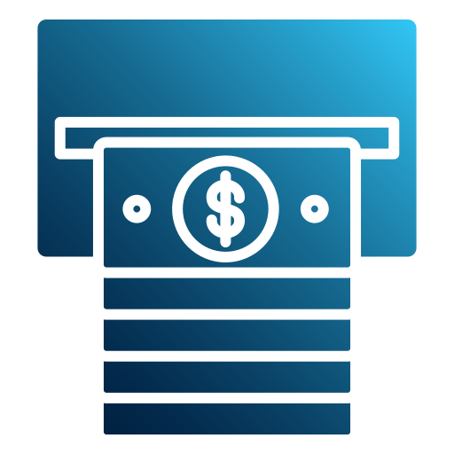 Cash withdrawal Generic gradient fill icon