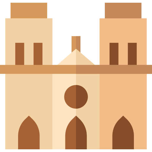 Notre dame Basic Straight Flat icon