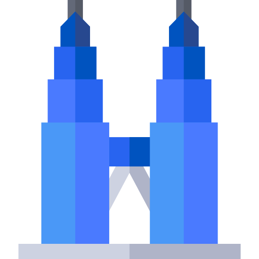 petronas-torens Basic Straight Flat icoon