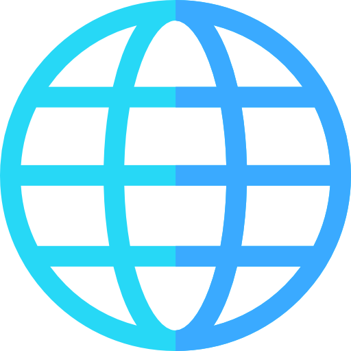 na całym świecie Basic Rounded Flat ikona