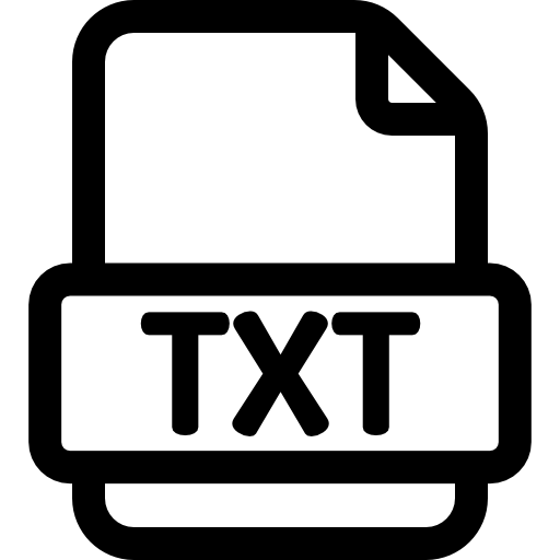 txt Basic Rounded Lineal icona