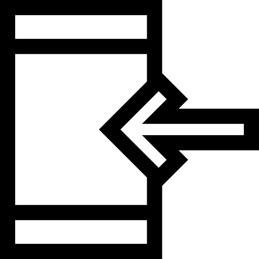 entrant Basic Straight Lineal Icône