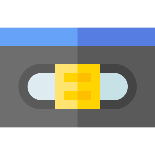 Video tape Basic Straight Flat icon