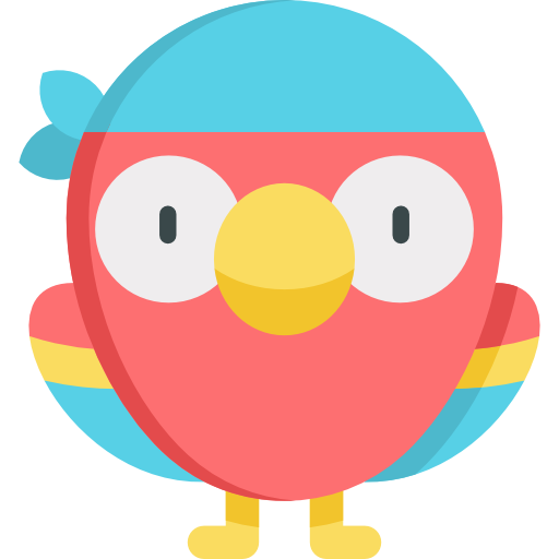 guacamayo Kawaii Flat icono