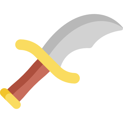 coltello Kawaii Flat icona