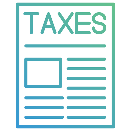 税金 Generic gradient outline icon