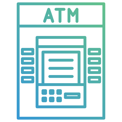 bancomat Generic gradient outline icona