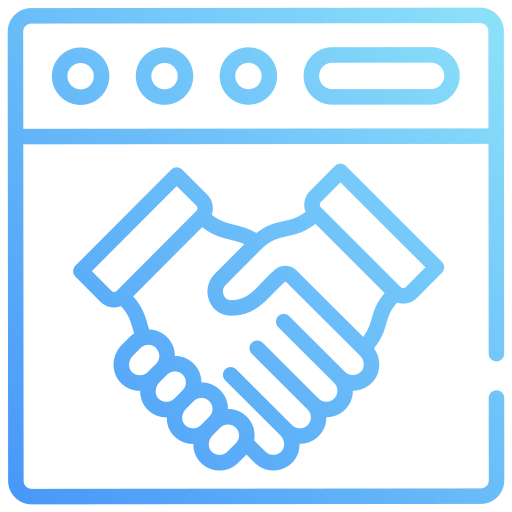 Partnership handshake Generic gradient outline icon