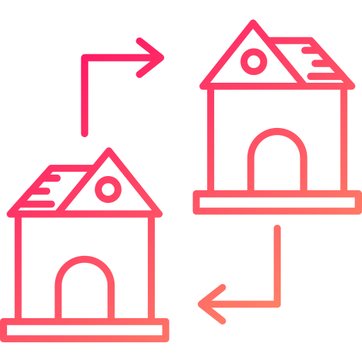 Обмен домами Generic gradient outline иконка
