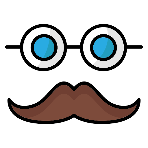 Glasses with mustache Generic color outline icon