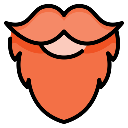barba Generic color lineal-color icono