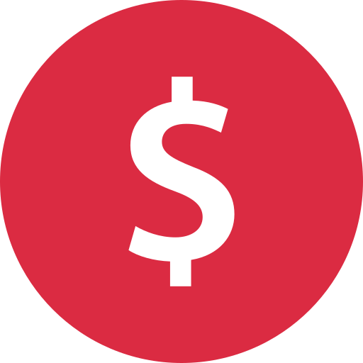 Символ доллара в черном овале Generic Others иконка