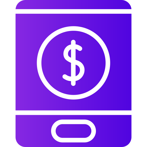 Mobile banking Generic gradient fill icon