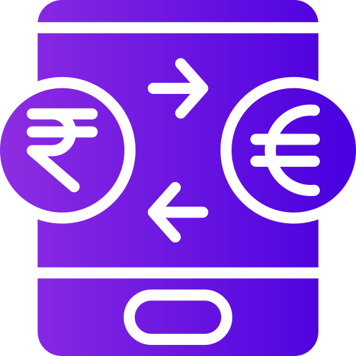 cambio di valuta Generic gradient fill icona