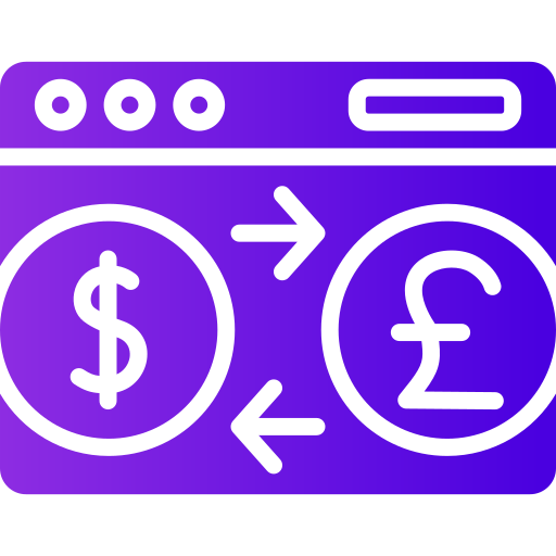 cambio di valuta Generic gradient fill icona