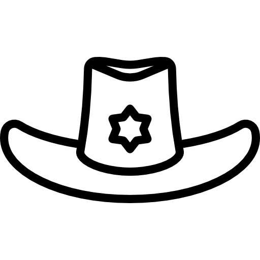sombrero de sheriff Special Lineal icono