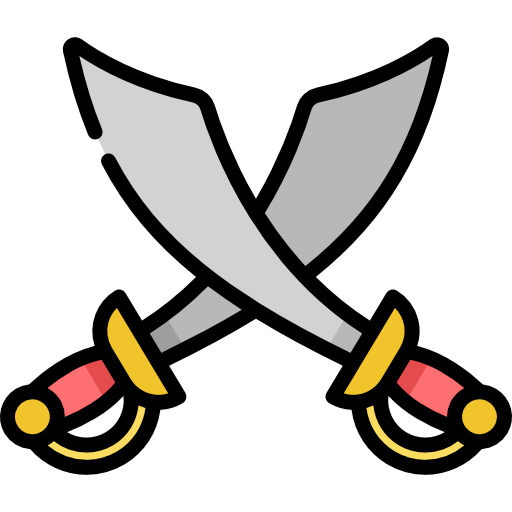 espada Kawaii Lineal color Ícone