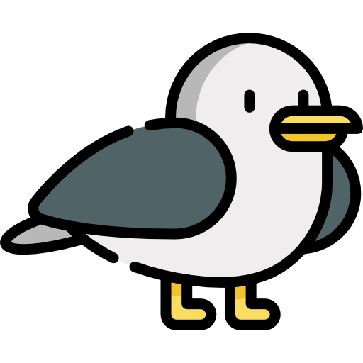 Seagull Kawaii Lineal color icon