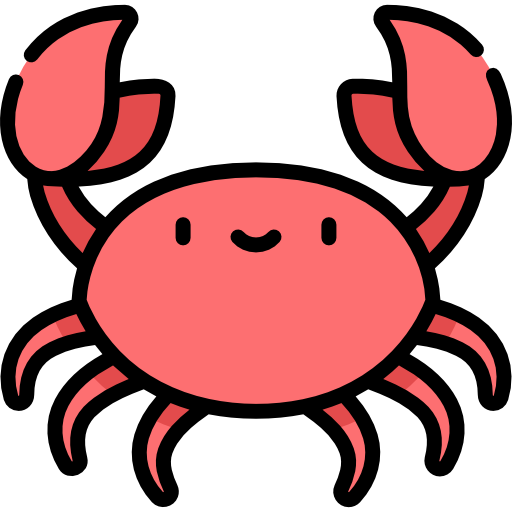 krabbe Kawaii Lineal color icon