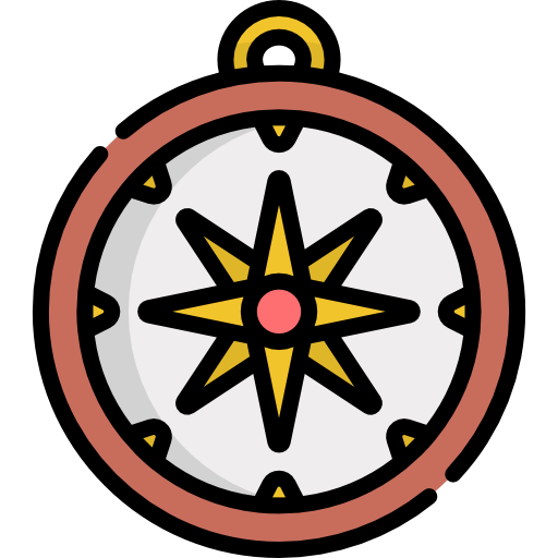 Compass Kawaii Lineal color icon