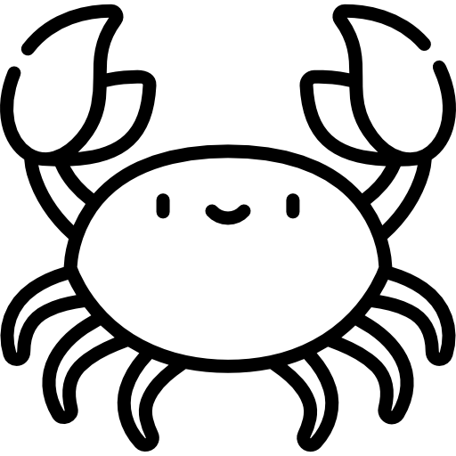 Краб Kawaii Lineal иконка