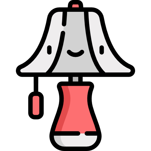 lampada Kawaii Lineal color icona