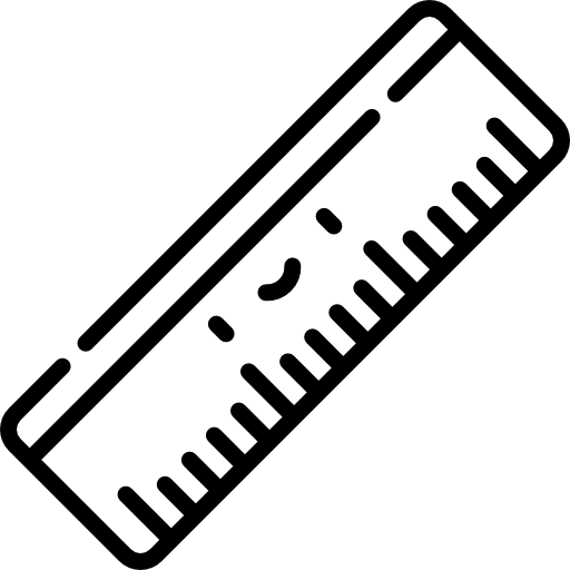 linijka Kawaii Lineal ikona