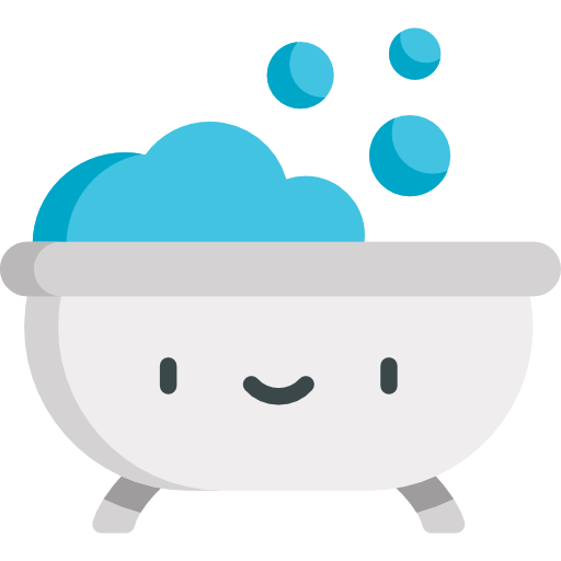 목욕 Kawaii Flat icon