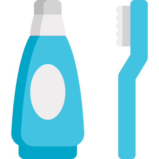 cepillo de dientes Kawaii Flat icono