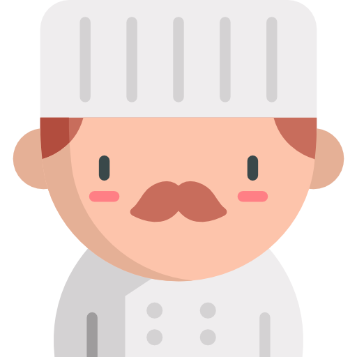 cocinero Kawaii Flat icono