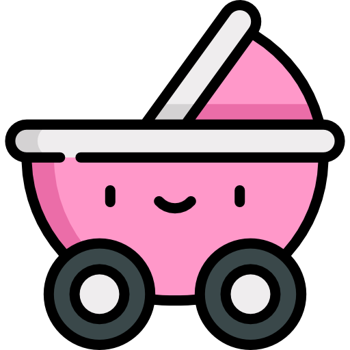 ベビーカー Kawaii Lineal color icon