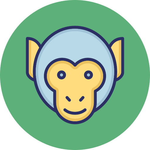scimmia Generic color lineal-color icona