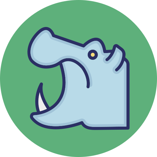 Hippopotamus Generic color lineal-color icon