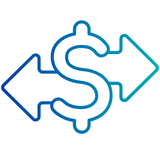 contorno do dólar Generic gradient outline Ícone