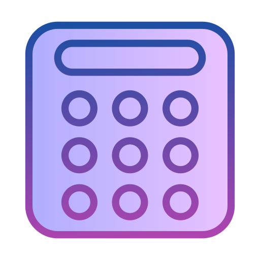 rekenmachine Generic gradient lineal-color icoon