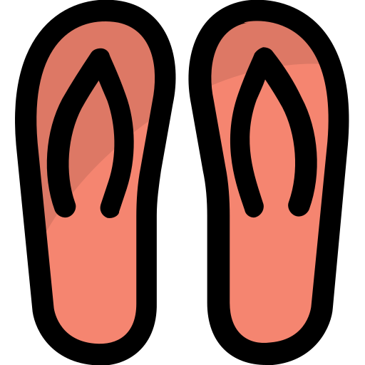 flip flops Generic color lineal-color icon