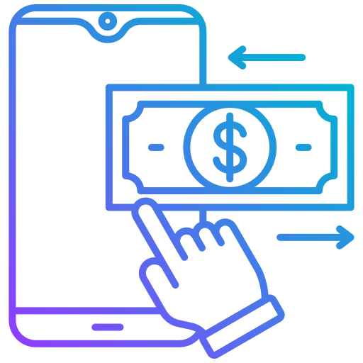 Mobile payment Generic gradient outline icon