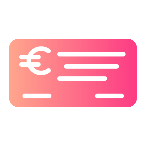 Bank Check Generic gradient fill icon
