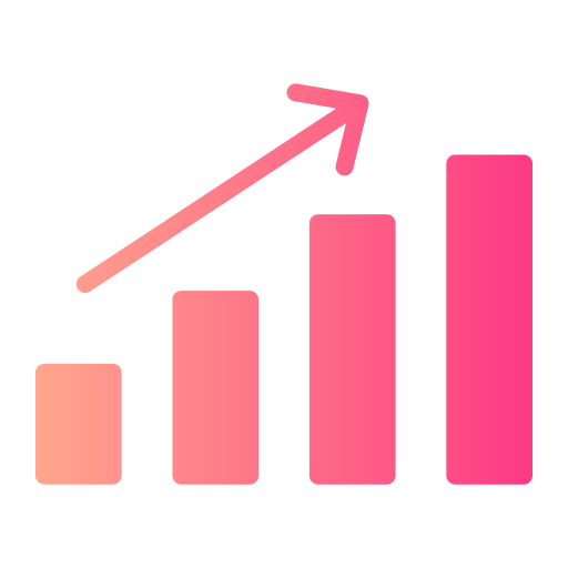 Growth graph Generic gradient fill icon
