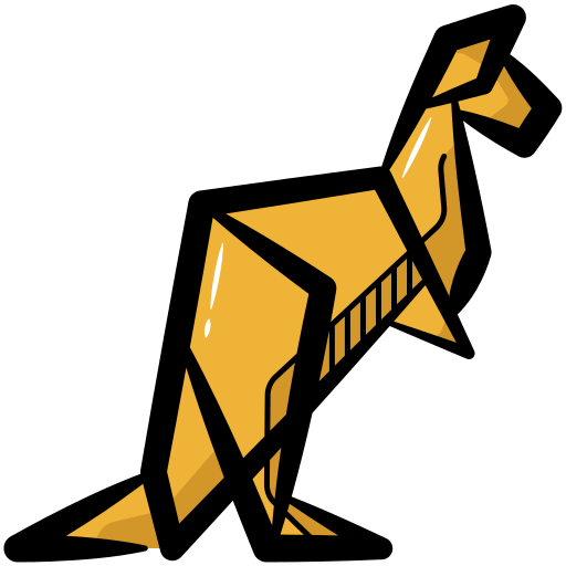 kangoeroe Generic color hand-drawn icoon