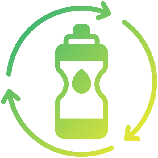 butelka z recyklingu Generic gradient fill ikona