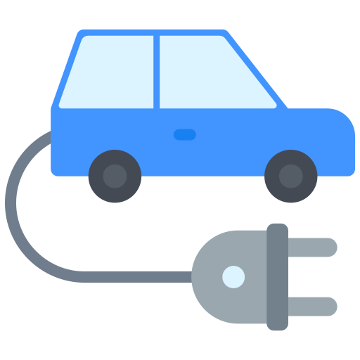 samochód elektryczny Generic color fill ikona