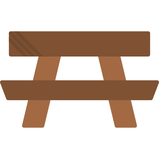 Picnic Table Generic color fill icon