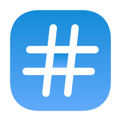 hashtag Generic gradient fill icono