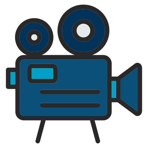 오래된 비디오 카메라 Generic color lineal-color icon