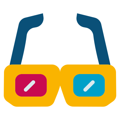 3d glasses Generic color fill icon