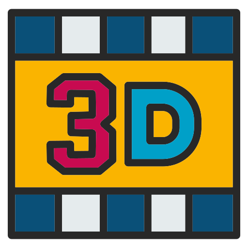 film 3d Generic color lineal-color ikona